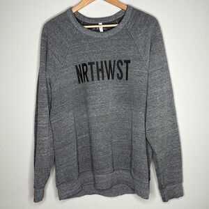 Bella Canvas NRTHWST Oversized Crewneck Sweatshirt in Gray Size XL